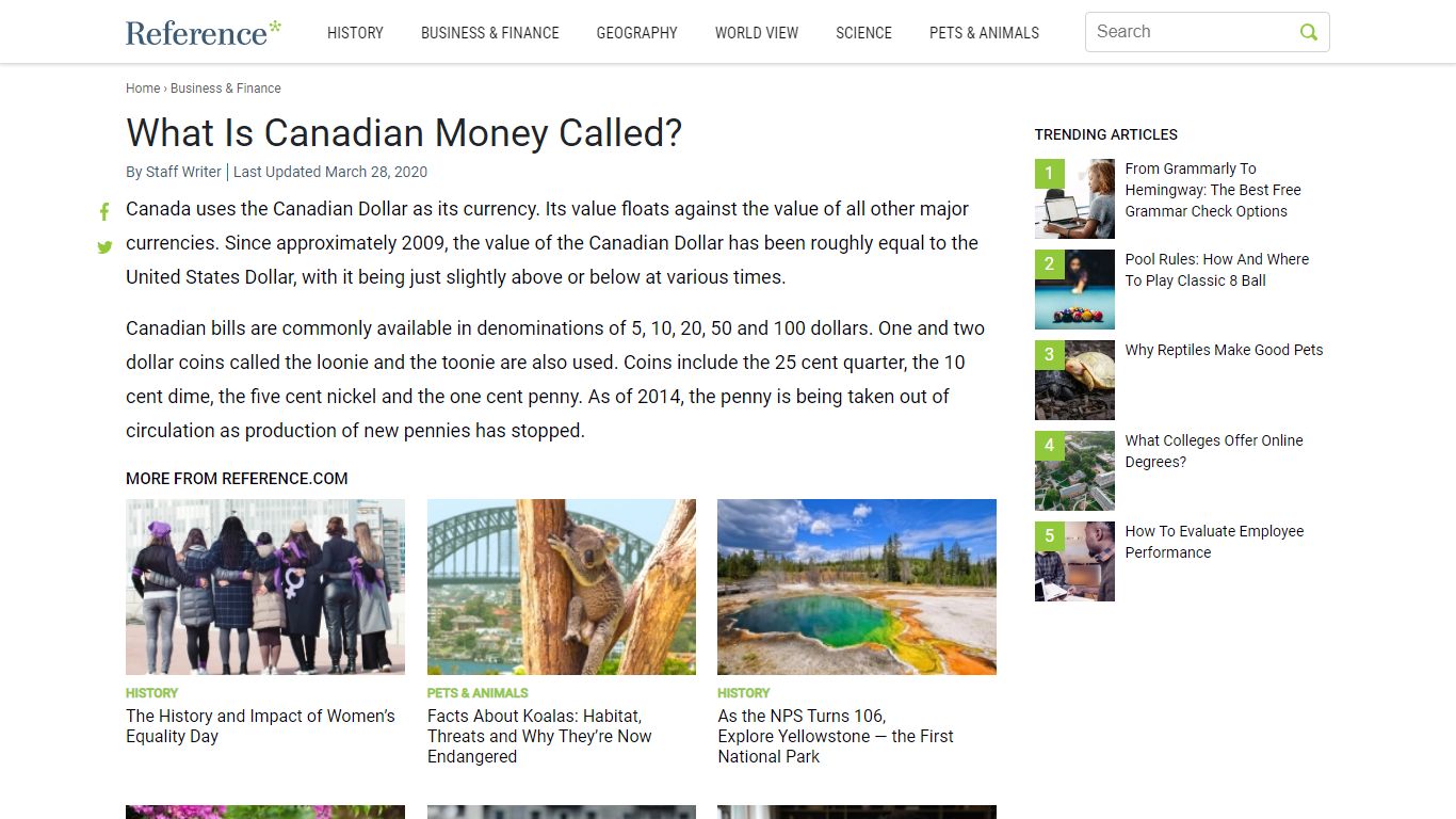 What Is Canadian Money Called? - Reference.com